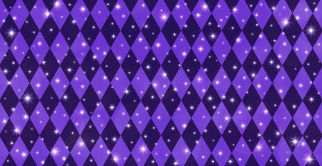 輝く菱形模様のハロウィンの背景。薄く玉ボケあり
