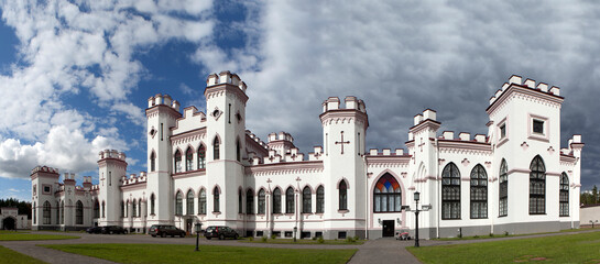 North-east facade of the Puslovsky Palace (Kossovo Castle). Kossovo. Ivatsevichi district. Brest region. Belarus