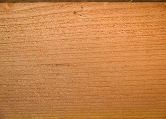 Plank of sawn timber closeup