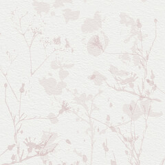Fototapeta na wymiar Delicate watercolor botanical digital paper floral background in soft basic nude beige tones