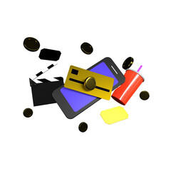 set 3d de entretenimiento