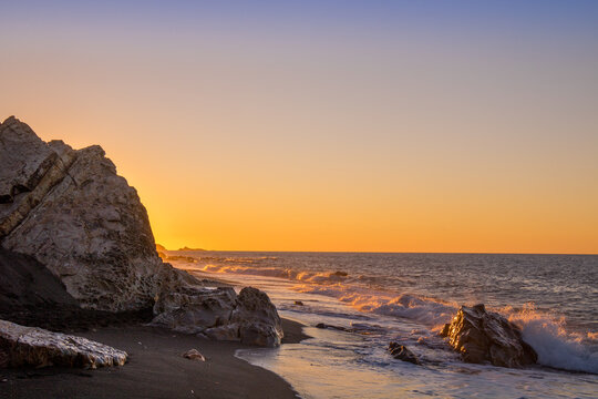 sunset on the beach