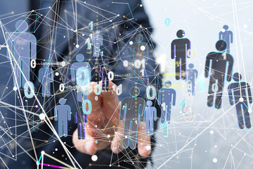 group of network people - Business and contact