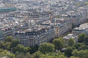 Vue aérienne des toits de Paris