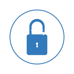 Security protection unlock secure icon | Circle version icon |