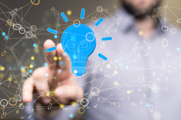 Neural network 3D illustration. Big data and cybersecurity