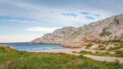 view of the coast of frioul island