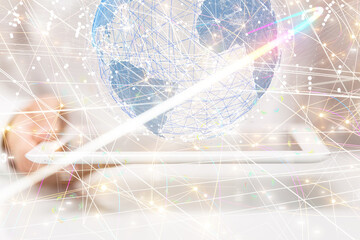 Business intelligence analyst dashboard on virtual