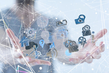 Cloud storage and Computing concept.