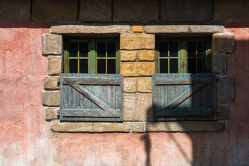 Colored wooden window