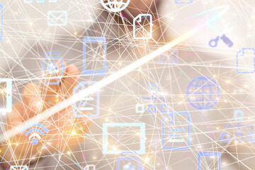 Business intelligence analyst dashboard on virtual