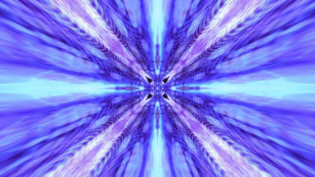 Abstract blue and purple kaleidoscope motion graphics background
