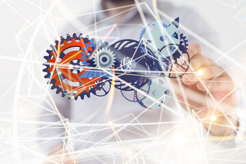 gear Technology setting concept background.