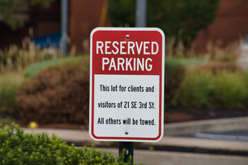 Reserved Parking sign - Powered by Adobe