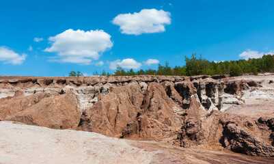 Abandoned sand pit at Lappwaldsee in Obere Aller, Sachsen-Anhalt, Germany
