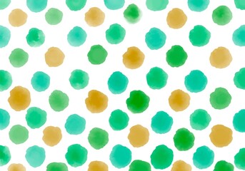 Fototapeta na wymiar Watercolor circle polka dots background for wrapping paper and fabrics and kids notebooks and accessories