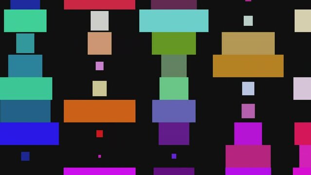 Psychedelic Colorful Blocks Squares Pulsing