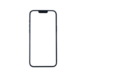 cell phone on transparent background PNG - easy to modify