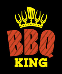 barbeque king uniform t-shirt design 