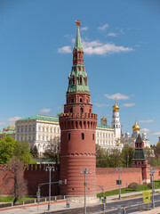 Fototapeta premium Moscow Kremlin embankment view of the Great Kremlin Palace