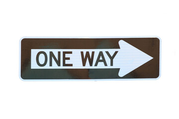Transparent One Way Sign - 526864469