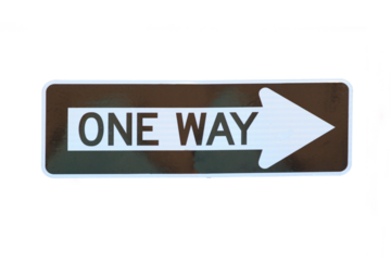 Transparent One Way Sign