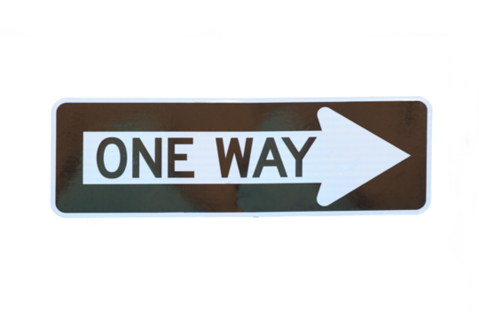 Transparent One Way Sign