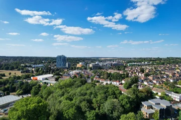 Foto auf Acrylglas Gorgeous Aerial View of Hemel Hempstead England UK Town of England © Altaf Shah