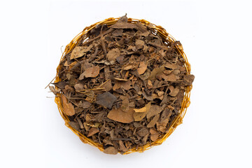 Rain tree or East Indian walnut dried leaves, Natural fertilizer for planting.  Potting mix