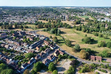 Gorgeous Aerial View of Hemel Hempstead England UK Town of England