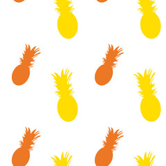 Vector Seamless Pattern with Pineapples