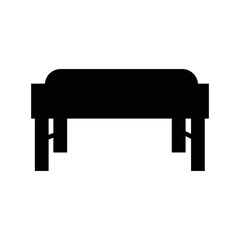 Home furniture decor armchair icon | Black Vector illustration |