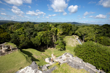 View from the top of ancient Ruins of Xunantunich in Belize