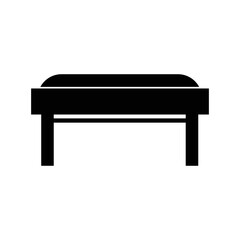 Outdoor decor furniture armchair icon | Black Vector illustration |