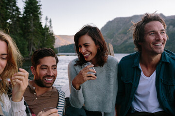 Friends enjoy a vacation together