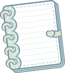 diary book note letter with pastel coloring for writing