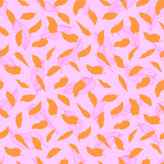 Abstract seamless pattern abstract flowers for textile design.