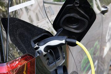 Fototapeta premium Charging plug of an electric car