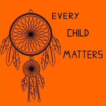 Every Child Matters. Orange Shirt Day Canada. 30 September. Illustration Design.