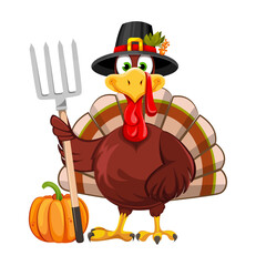 Happy Thanksgiving. Funny Thanksgiving Turkey bird - 526872604