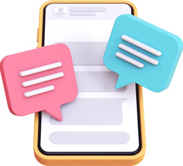 Mobile Chat 3D Icon