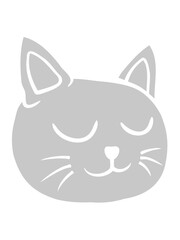 Entspannte Katze Augen geschlossen 