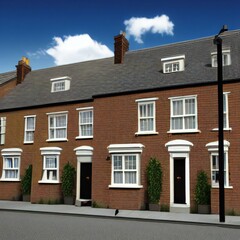 Obraz premium Traditional British Residential Street