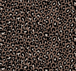 Seamless leopard pattern, animal print.