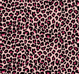 Seamless leopard pattern, animal print.