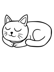 Comic liebe Katze schlafend 