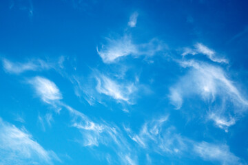 White Clouds on the blue sky.