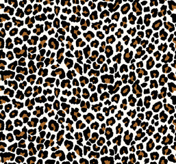 Seamless leopard pattern, animal print.