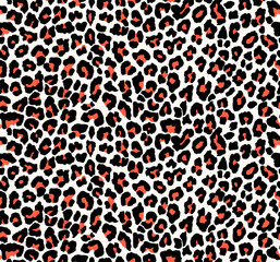 Seamless leopard pattern, animal print.
