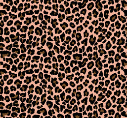 Seamless leopard pattern, animal print.